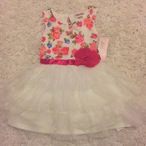 Dress with flowers and white tutu